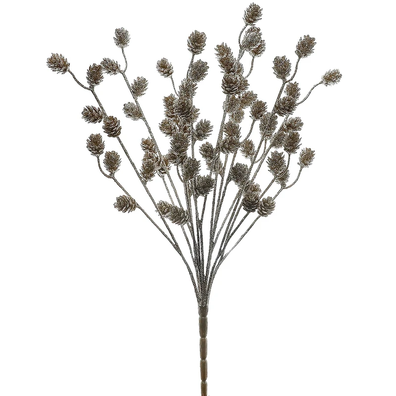 20.5" Gold Glitter Mini Pinecone Deluxe Bush by Ashland®