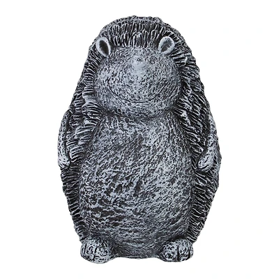 15" Gray Standing Hedgehog Outdoor Garden Statue