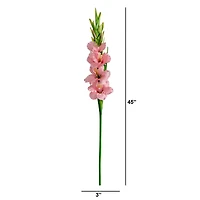 45" Pink Gladiolus Flower Stems, 3ct.