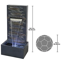 Design Toscano Modern Cascading Waterfall Wall Fountain