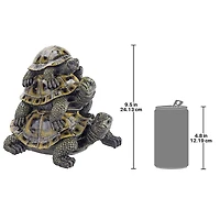 Design Toscano 9.5" Three's a Crowd Stacked Turtle Statue