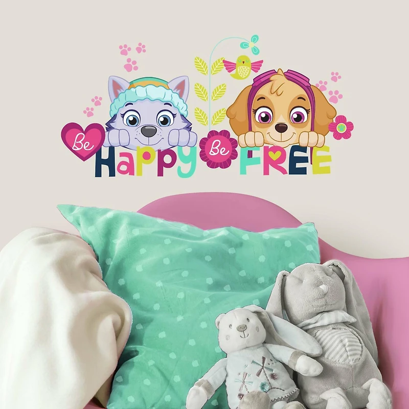 RoomMates Paw Patrol Skye & Everest Be Happy Peel & Stick Wall Decals