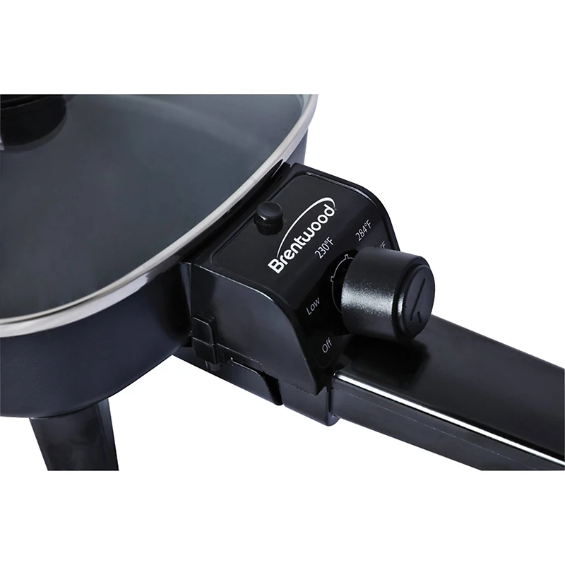 Brentwood 6" Black Nonstick Electric Skillet with Glass Lid