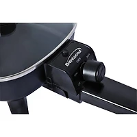 Brentwood 6" Black Nonstick Electric Skillet with Glass Lid