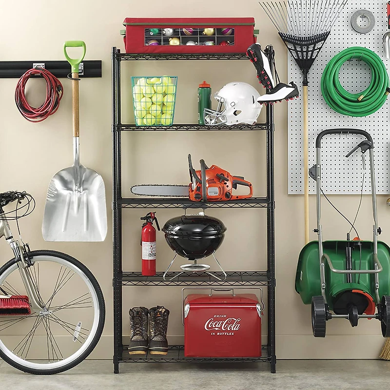 Whitmor 5-Tier Black Supreme Shelves