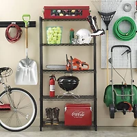 Whitmor 5-Tier Black Supreme Shelves