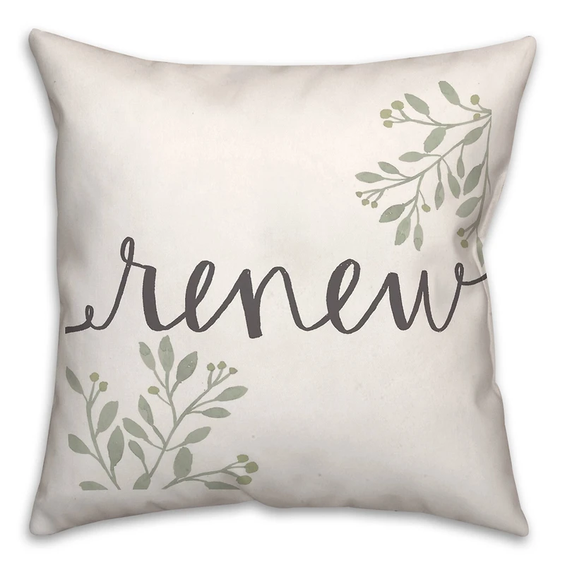 Renew Floral 18" x 18" Throw Pillow