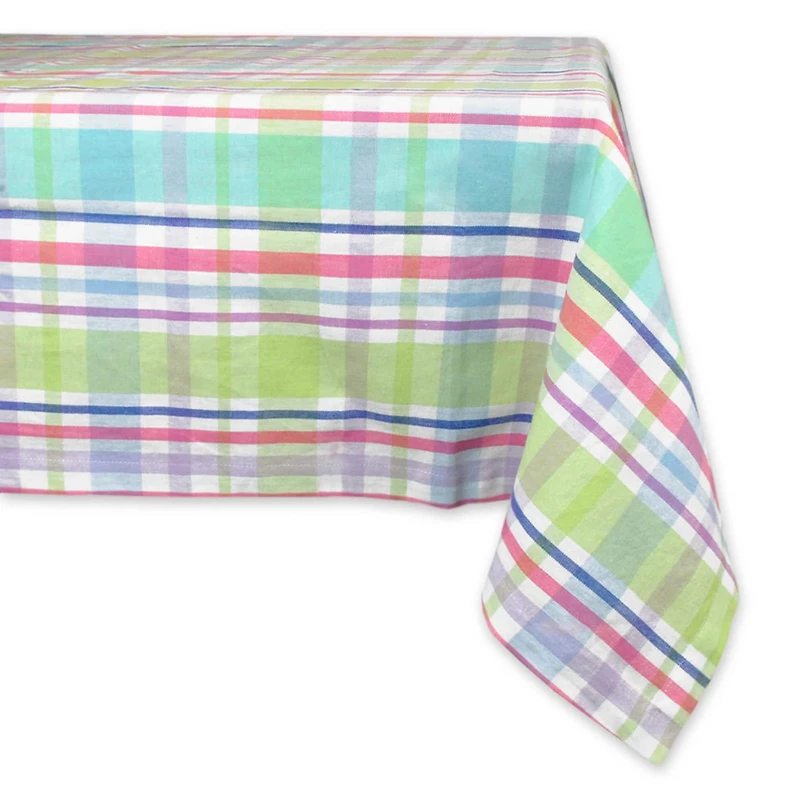 DII® 84" Spring Plaid Tablecloth