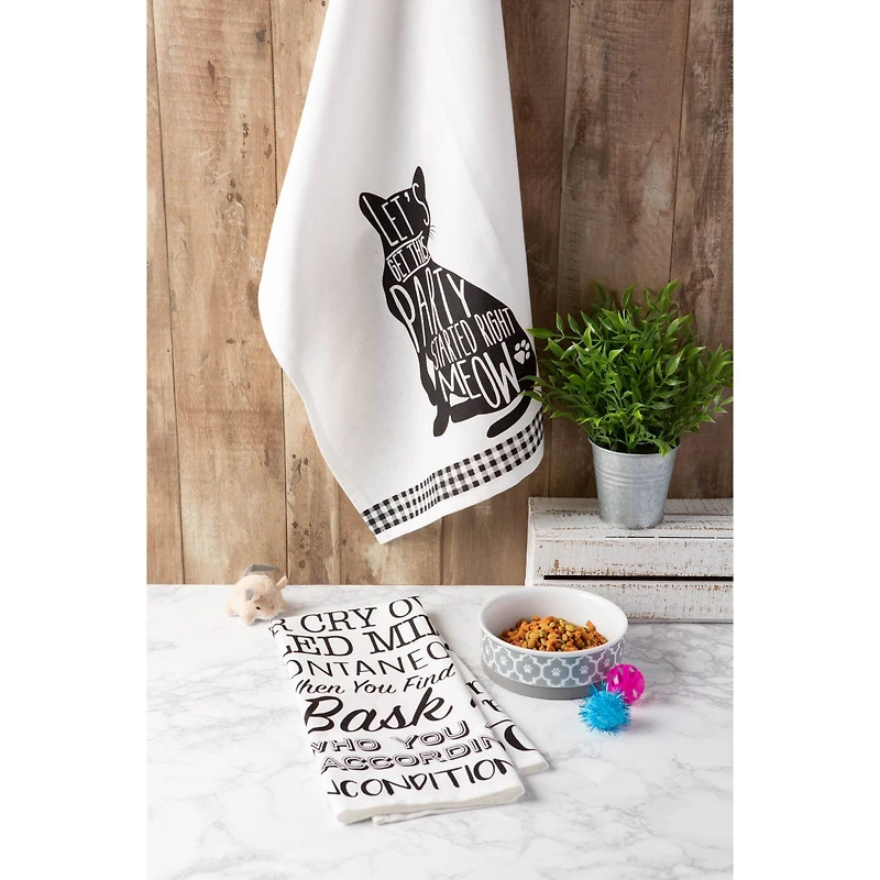 DII® Cat Prints Dishtowel Set