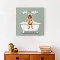 Soak And Relax 16" x 16" Canvas Wall Art