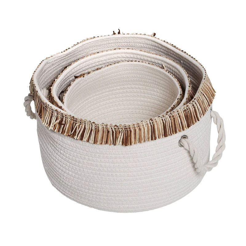 Honey Can Do Nesting Cotton Rope Basket Set