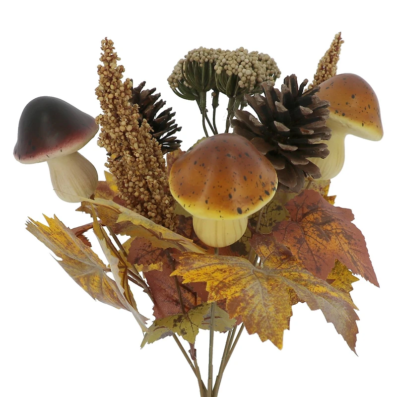 14" Mushroom & Berry Mixed Fall Bush by Ashland®