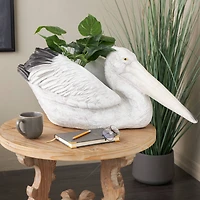 33" Light Gray Pelican Textured Planter