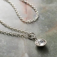 Clear Austrian Crystal Rivoli Cut Charm in Silver Setting by Bead Landing™