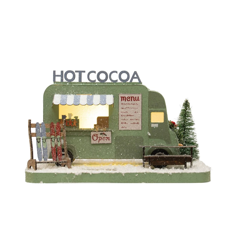 Hello Honey® 10.25" LED Paper Hot Cocoa Truck in Winter Scene