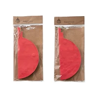 Hello Honey® Red & Cream Glittering Honeycomb Paper Ornaments, 2ct.