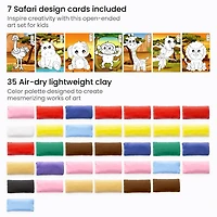 Arteza® Kids Safari Clay By Numbers Kit, 56 pcs