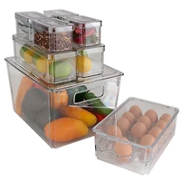 Kitchen Details Clear 8 Piece Refrigerator Organizer Set