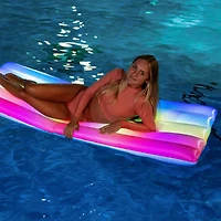 PoolCandy Rainbow Collection Illuminated LED Deluxe Pool Raft