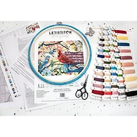 LetiStitch Springtime Songbirds Counted Cross Stitch Kit