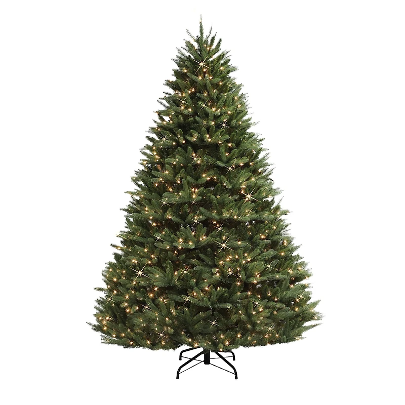 7.5ft. Pre-Lit Fraser Fir Majestic Artificial Christmas Tree, Clear LED Lights