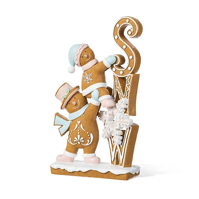 Glitzhome® 12.5" Resin Christmas Gingerbread Table Decor