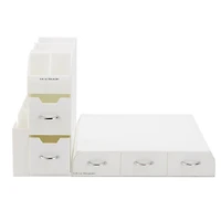 Mind Reader White 2-Piece Single Serve Coffee Pod Drawer and Condiment Organizer Caddy Station