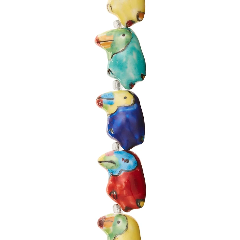 12 Packs: 6 ct. (72 total) Ceramic Toucan Beads, 22mm by Bead Landing™