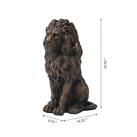 Glitzhome® 20.5" Guardian Sitting Lion Statue Set