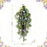 Glitzhome® 28" Easter Egg & Lavender Teardrop