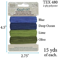 Beadsmith® Knot-it!™ Hang Ten Waxed Brazilian Cord 