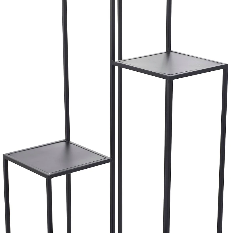 Black Iron Modern Plantstand, 40" x 16" x 16"