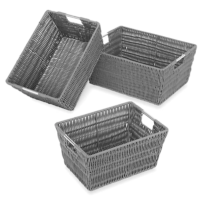 Whitmor Rattique Nested Storage Basket Set