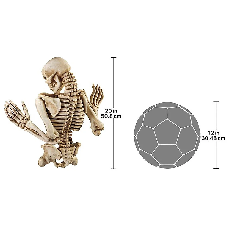 Design Toscano 21" Ascending Evil Climbing Skeleton Wall Sculpture