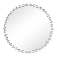 CosmoLiving by Cosmopolitan Silver Metal Orb Framed Wall Mirror 36" x 2" x 36"