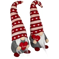 15" Valentine's Day Girl & Boy Love Heart Gnomes Set