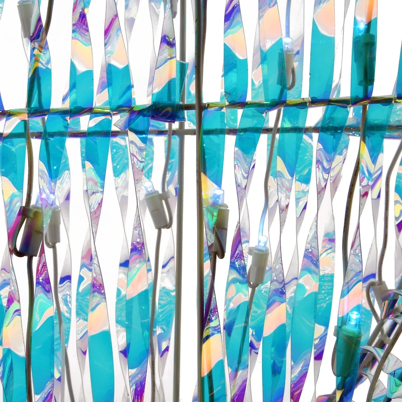 26" 3D Iridescent Sleigh with 105 Cool White UL LED Lights