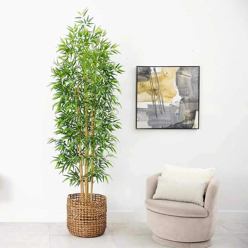9ft. Potted Bamboo Tree with Real Bamboo Trunks