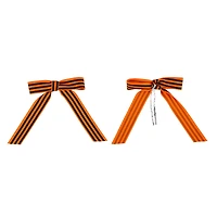 6" Orange & Black Striped Bows, 6ct. by Celebrate It™