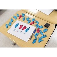 WonderFoam® Magnetic Sign Language Letters Red & Blue 