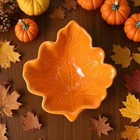 5" Orange Leaf Ceramic Bowl by Ashland®