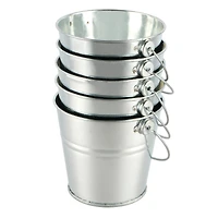 3" Silver Metal Buckets by Celebrate It™, 5ct.