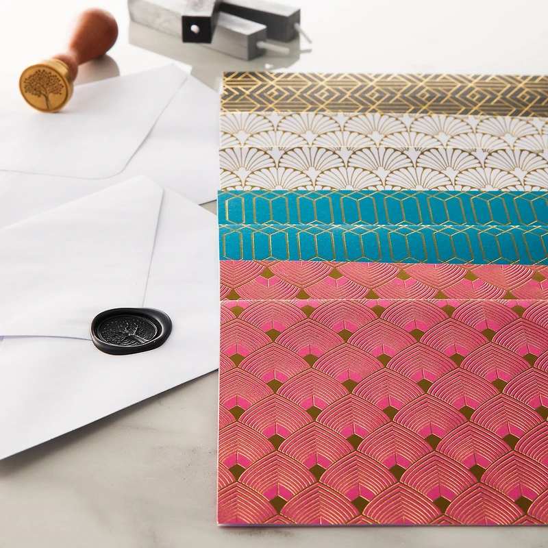 Art Deco Cards & Envelopes by Recollections™, 4.25" x 5.5"