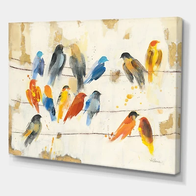 Designart - Multicolor Bird Meeting