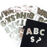 Silver Foil Bold Vinyl Alphabet Sticker Sheets by Recollections™