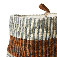Hello Honey® Rust Striped Woven Jute Basket with Liner Set