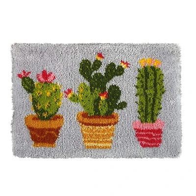 Orchidea Latch Hook Rug Kit Cactus