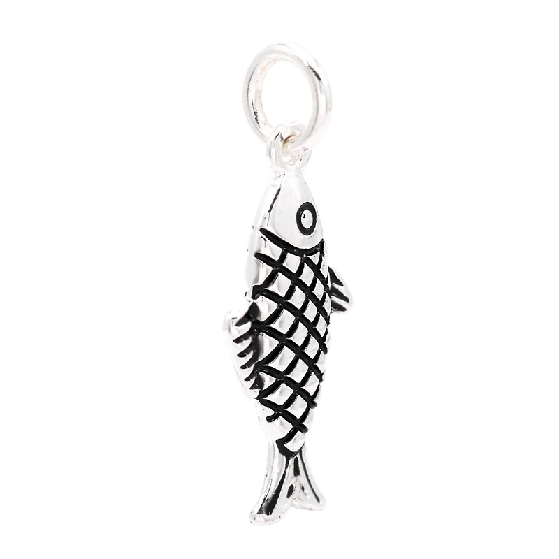 Silver Plated Fish Charm by Bead Landing™