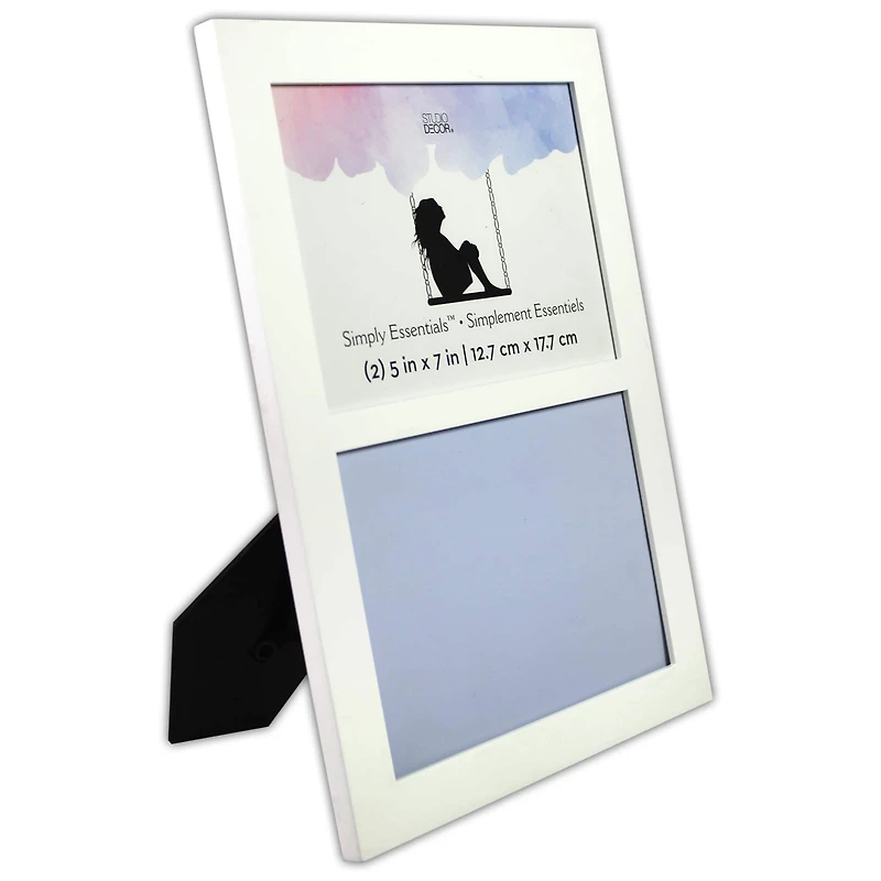Simply Essentials™ 2 Opening 5" x 7" White Flat Collage Frame by Studio Décor®