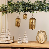 Hammered Iron Dome Bells Christmas Decorations Set